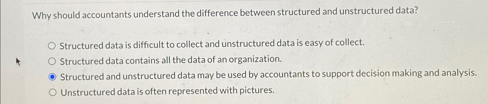  Why should accountants understand the difference between structured and unstructured data?