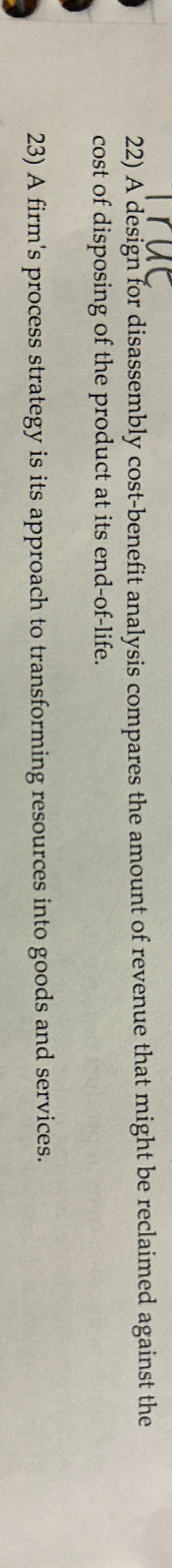  A design for disassembly cost-benefit analysis compares the amount of revenue
