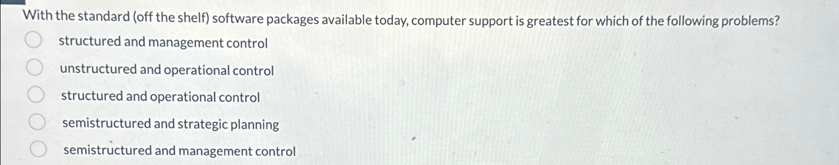  With the standard (off the shelf) software packages available today, computer