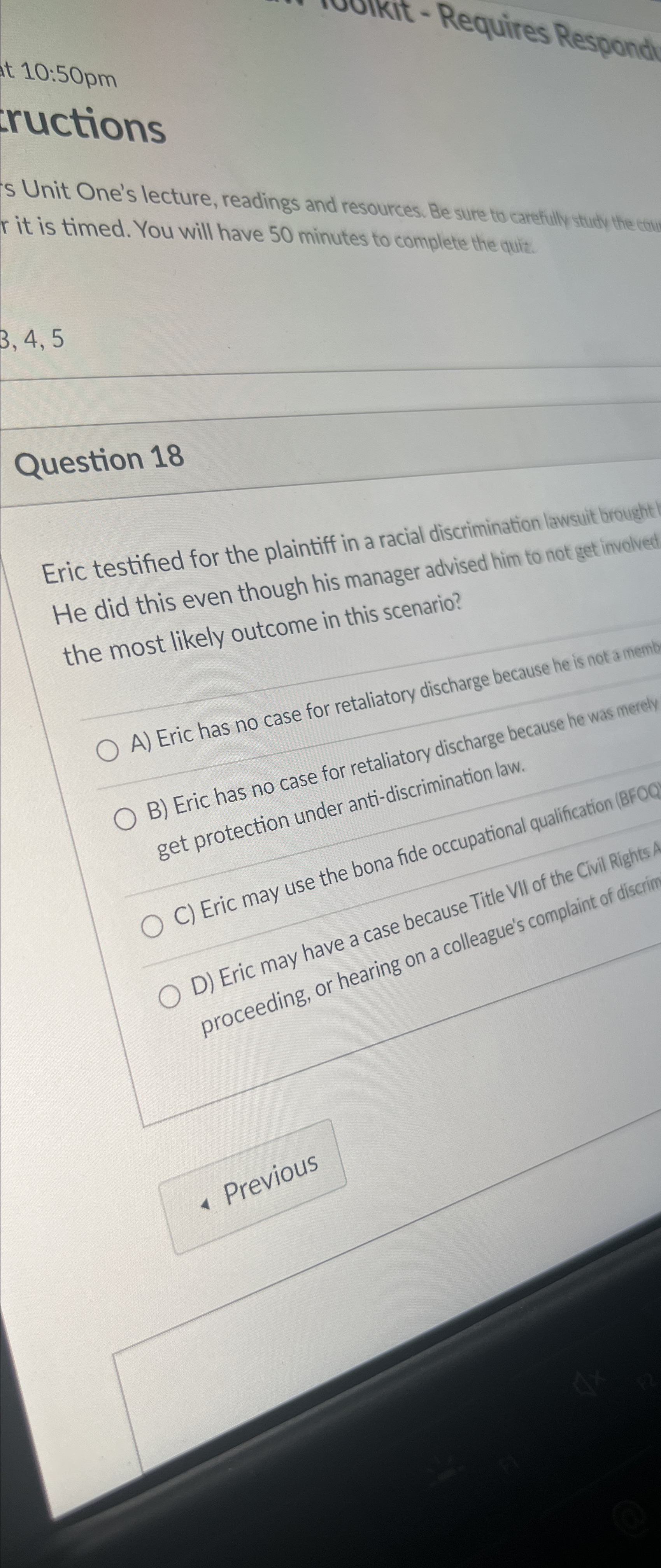  10:50pm ructions s Unit One's lecture, readings and resources. Be sure