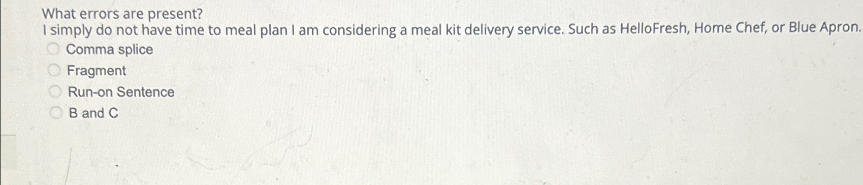  What errors are present? I simply do not have time to