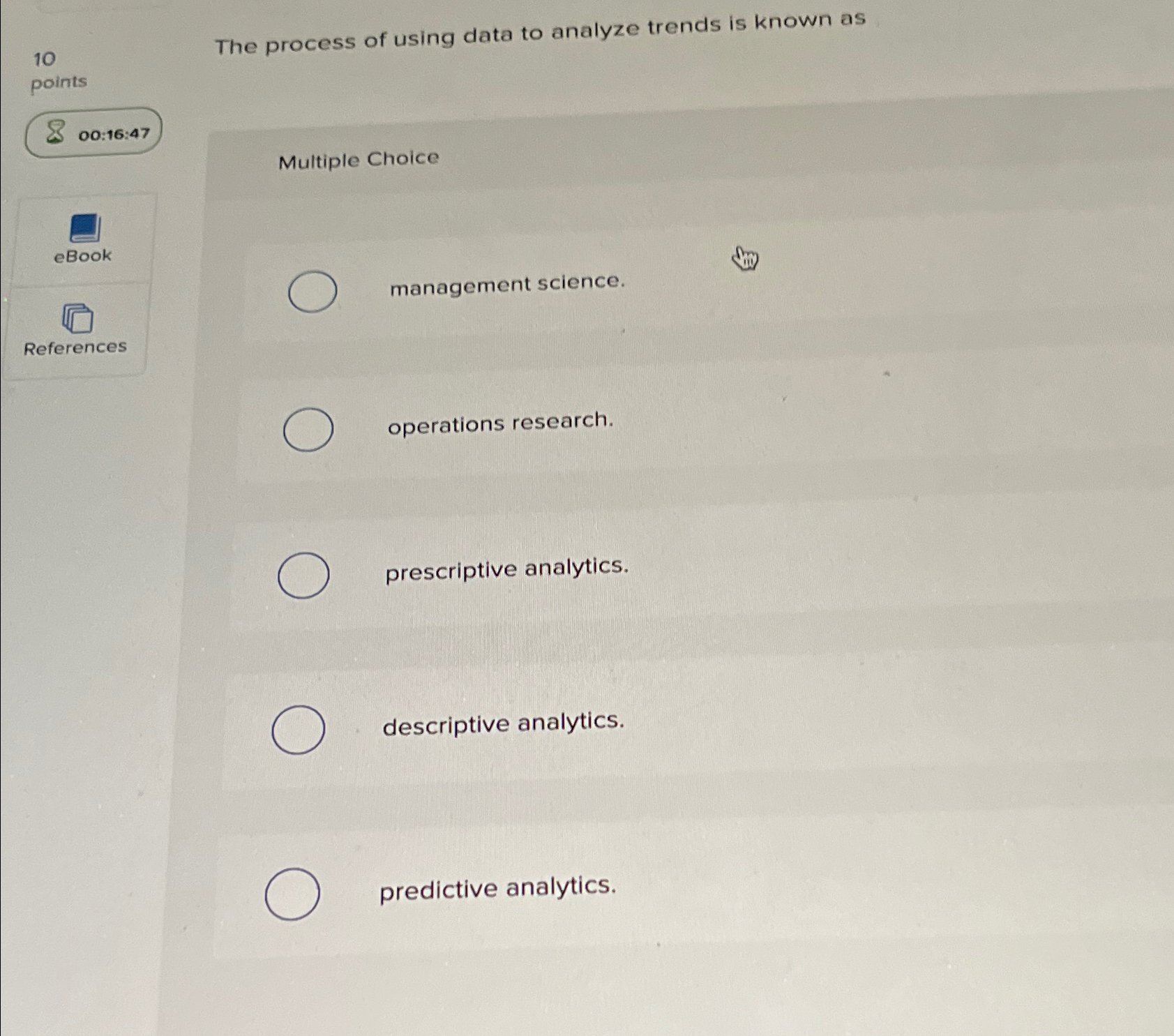 10 The process of using data to analyze trends is known