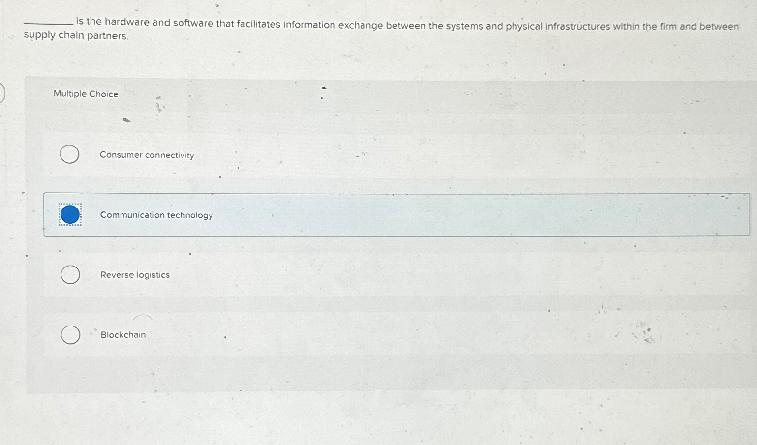  is the hardware and software that facilitates information exchange between the