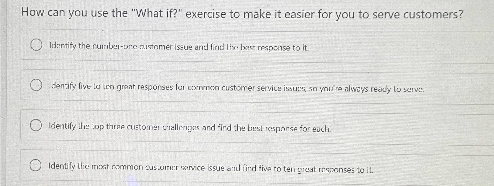  How can you use the "What if?" exercise to make it