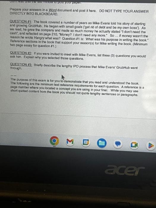  please do #3 Book is Hangry by mike evans 6 refrences