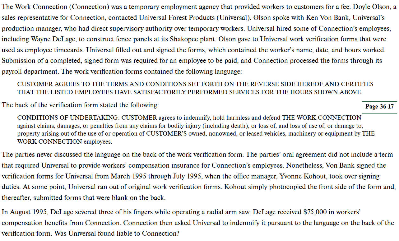  The Work Connection (Connection) was a temporary employment agency that provided