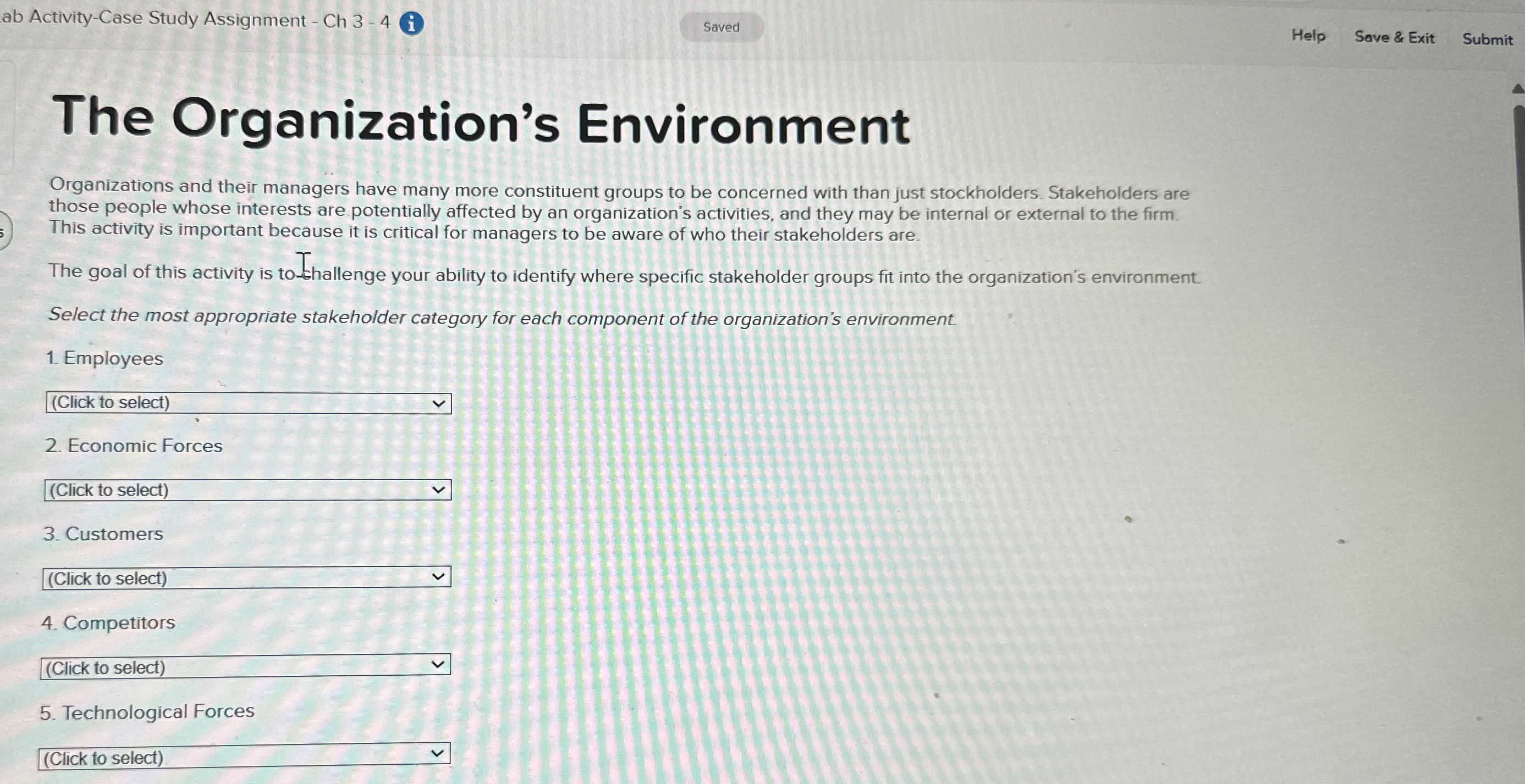 ab Activity-Case Study Assignment - Ch 3-4(i) Saved Help Save &