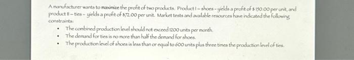 i only need help finding the constraints and the process/calculation to get