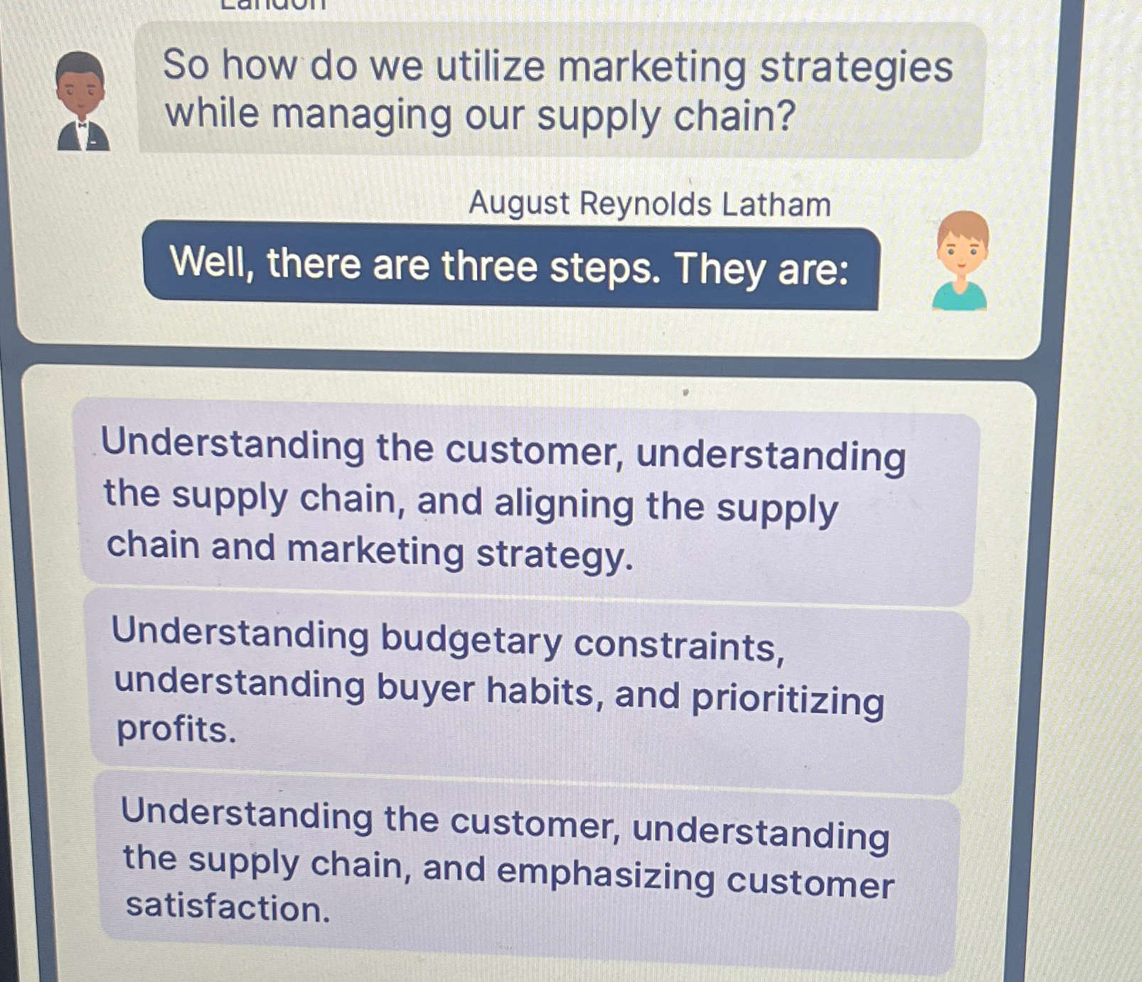  So how do we utilize marketing strategies while managing our supply