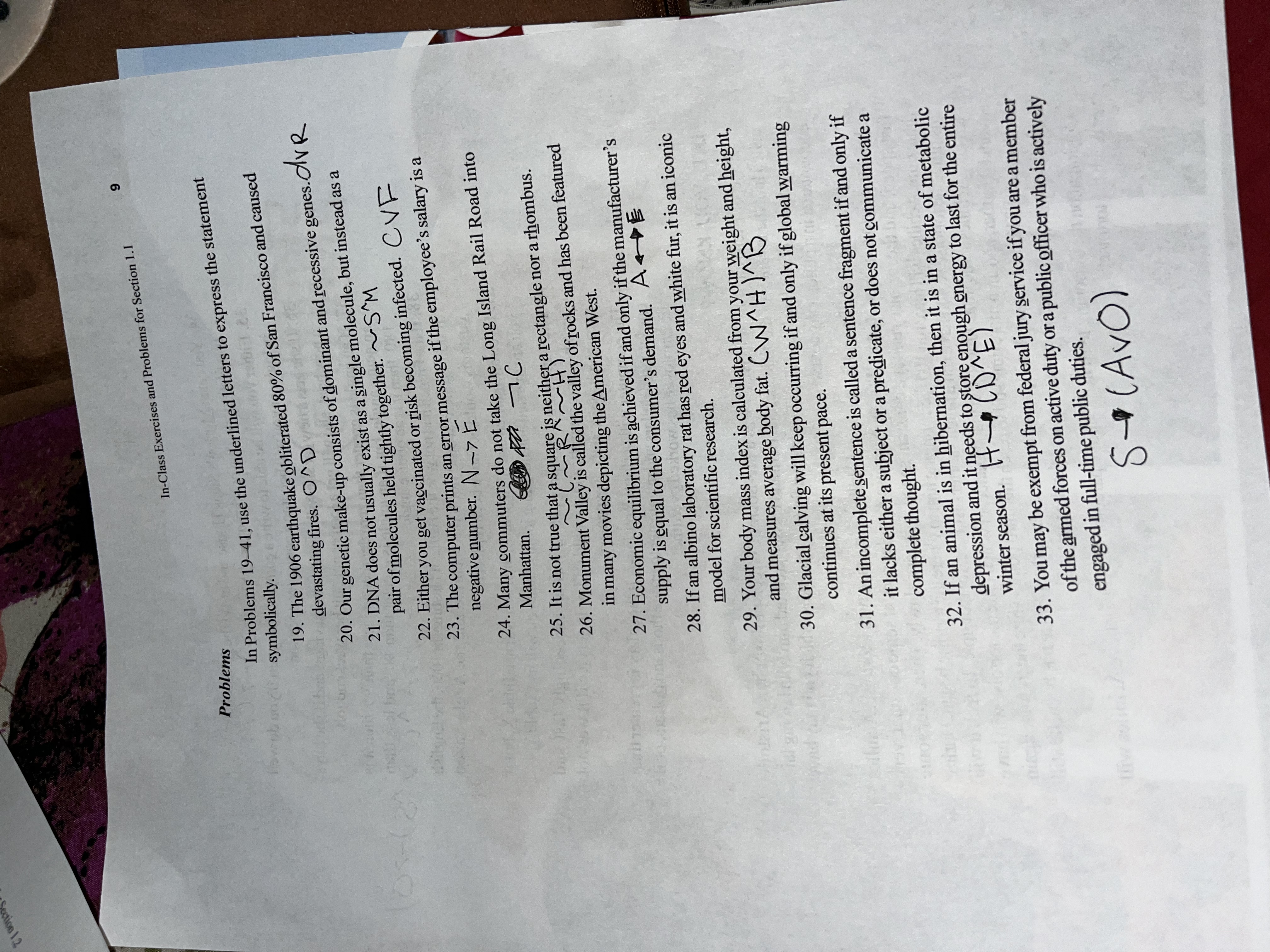  ProblemsIn Problems 19-41, use the underlined letters to express the statement