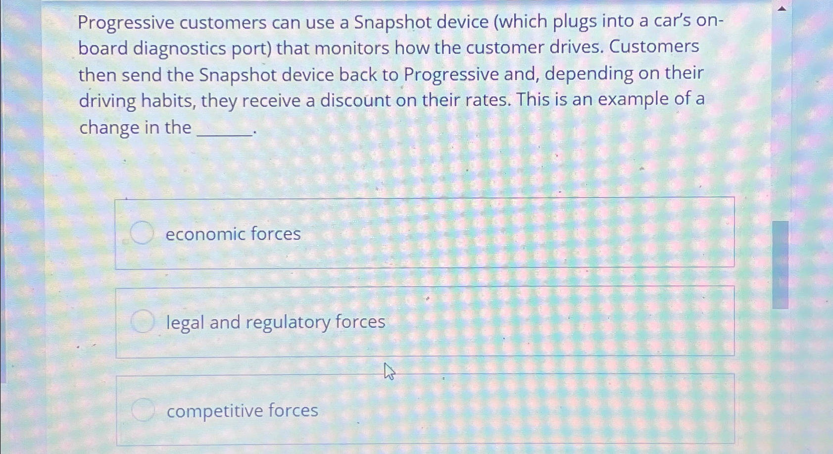  Progressive customers can use a Snapshot device (which plugs into a