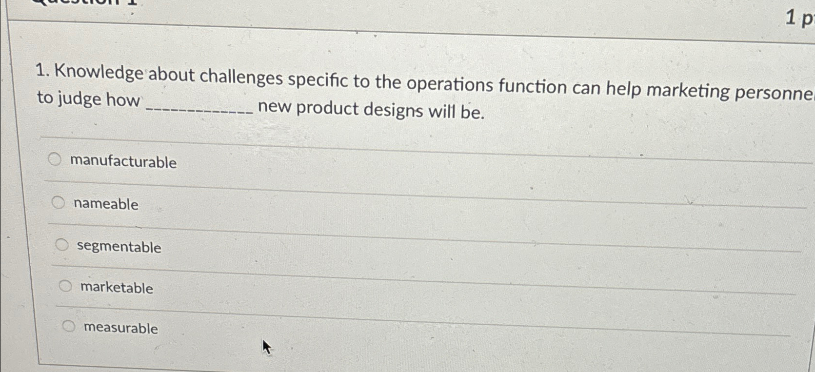  1p Knowledge about challenges specific to the operations function can help