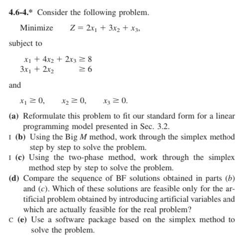 Let the students use the Simplex method to find the answer to
