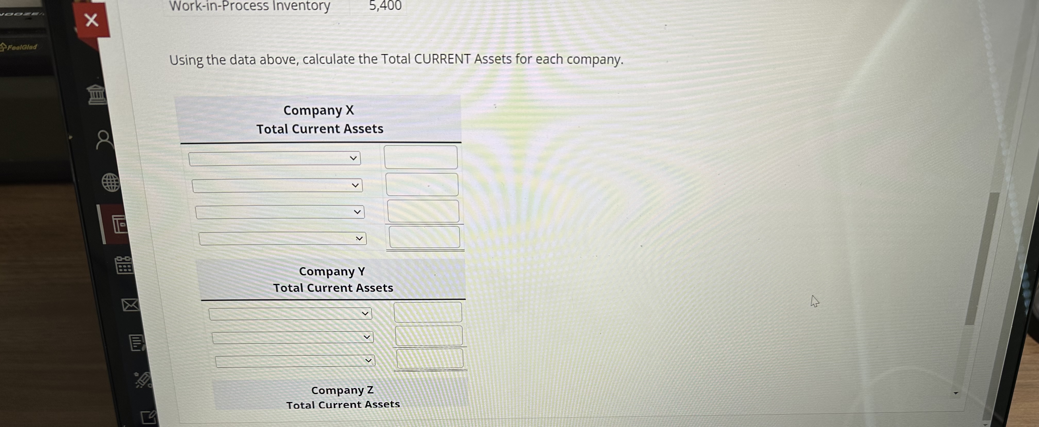 Cash 26,600 Cost of Goods Sold 45,100 Equipment 52,000 Merchandise Inventory 8,600
