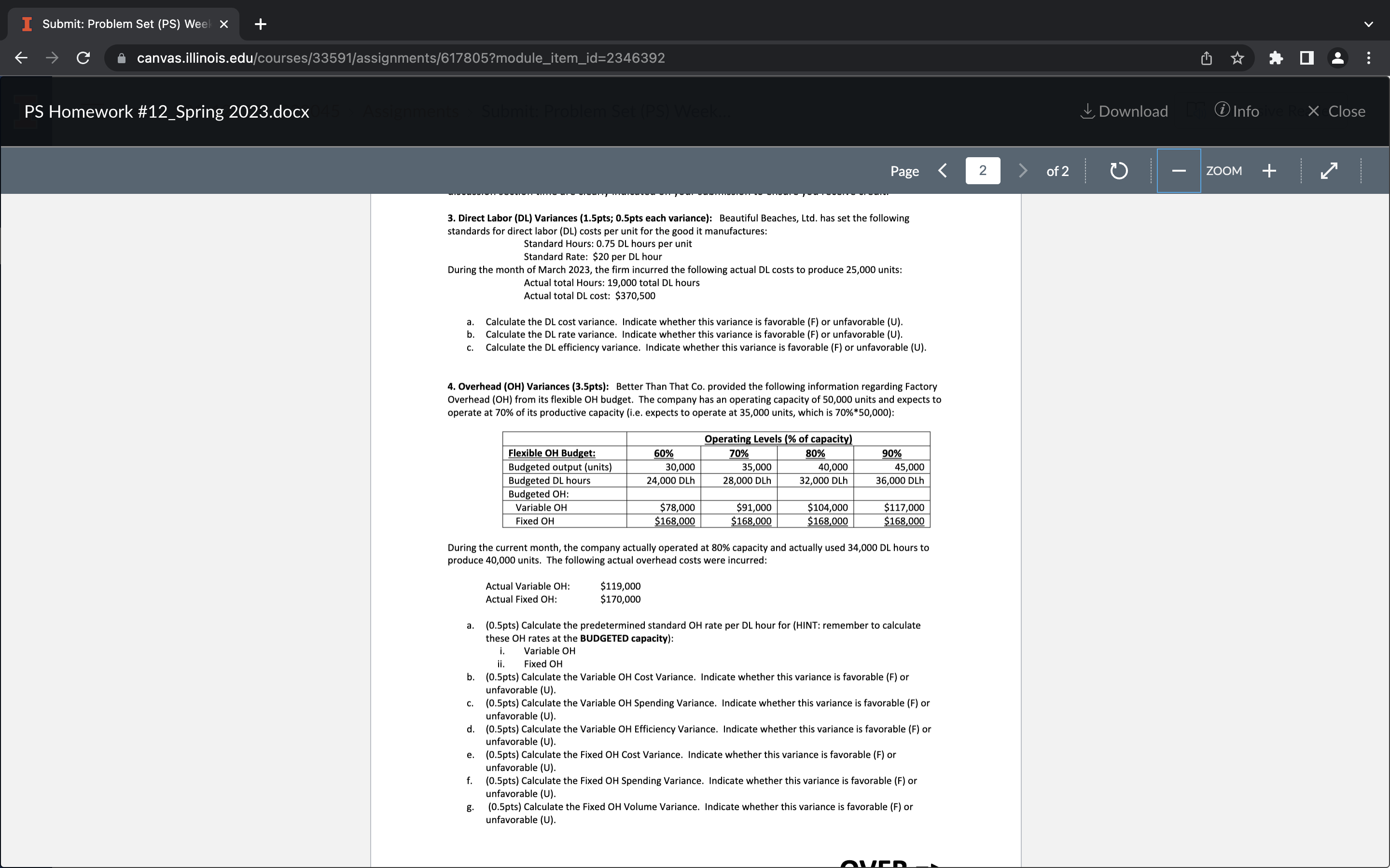 PS Homework #12_Spring 2023.docx NOTE: VOU MUST SHOW ALL CALCULATIONS IN ORDER