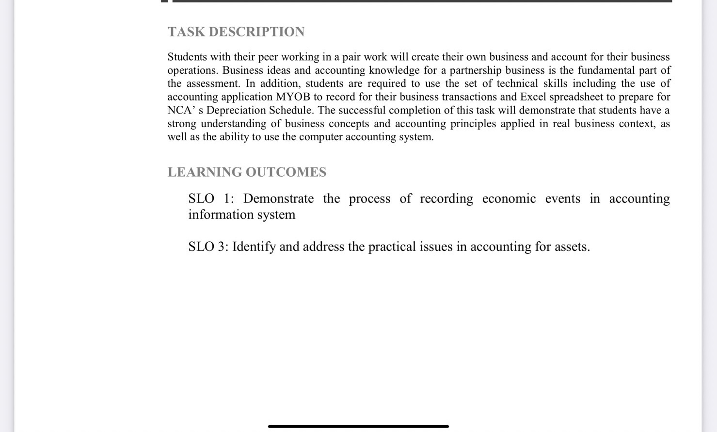  TASK DESC R] PTION Students with their peer working in a