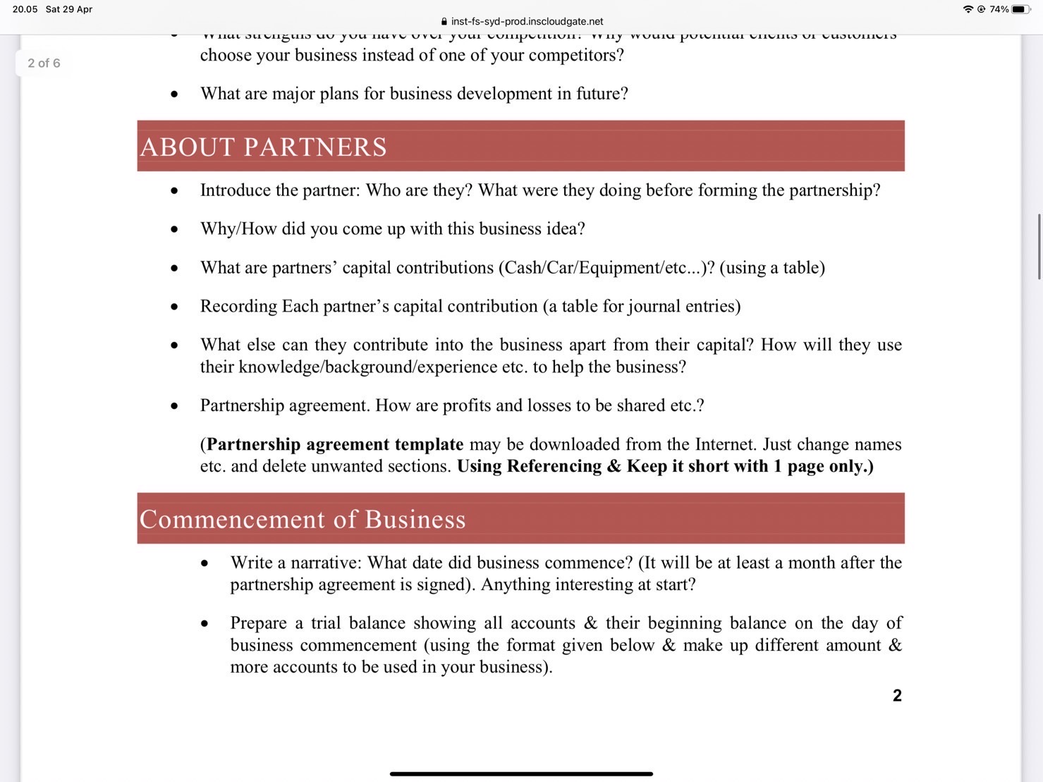 operations. Business ideas and accounting knowledge for a partnership business is the