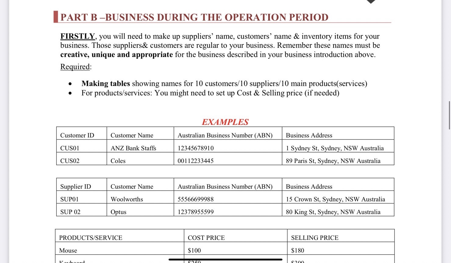 to record for their business transactions and Excel spreadsheet to prepare for