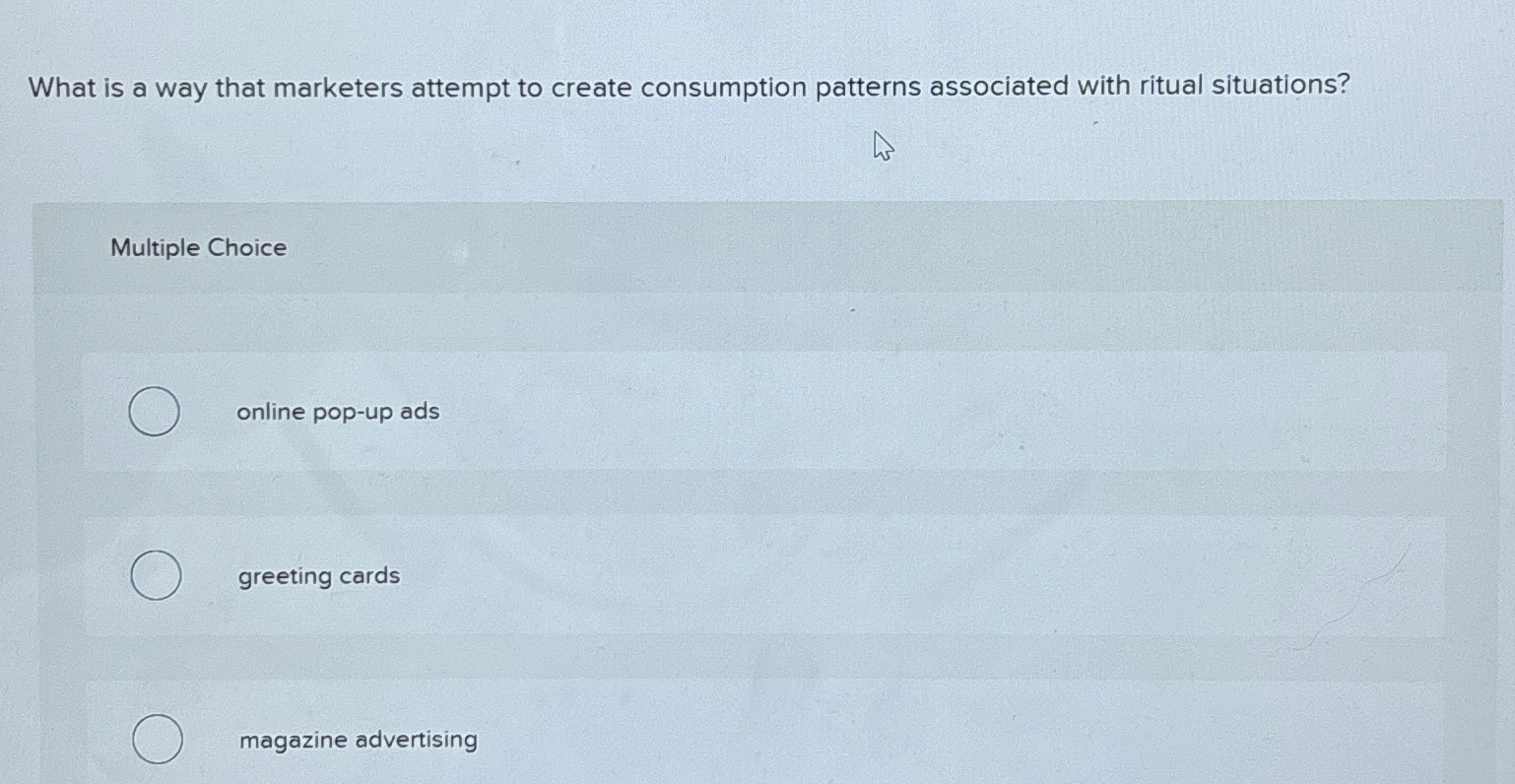  What is a way that marketers attempt to create consumption patterns