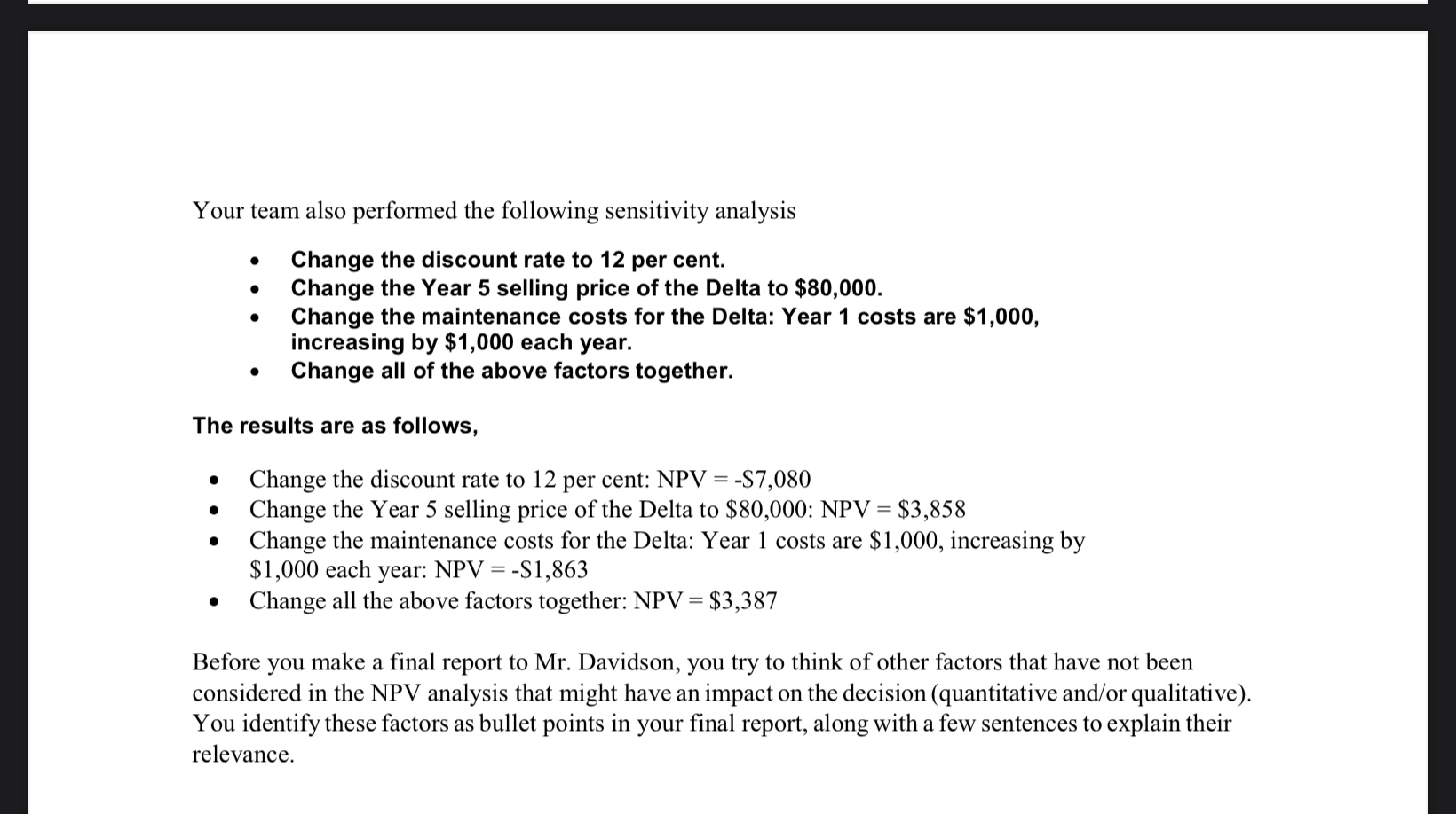 the old machine, the Matrix 750, by spending money upfront to service