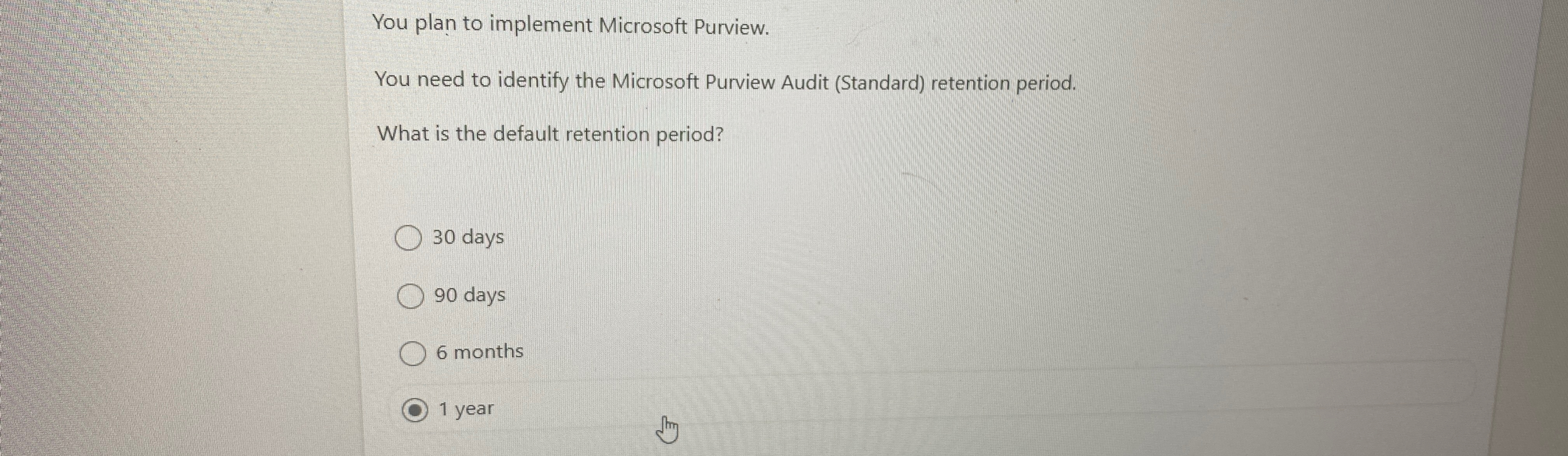 You plan to implement Microsoft Purview. You need to identify the