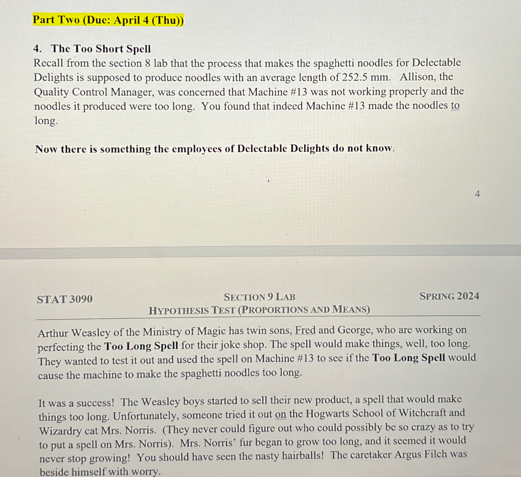  Part Two (Due: April 4(Thu)) 4. The Too Short Spell Recall