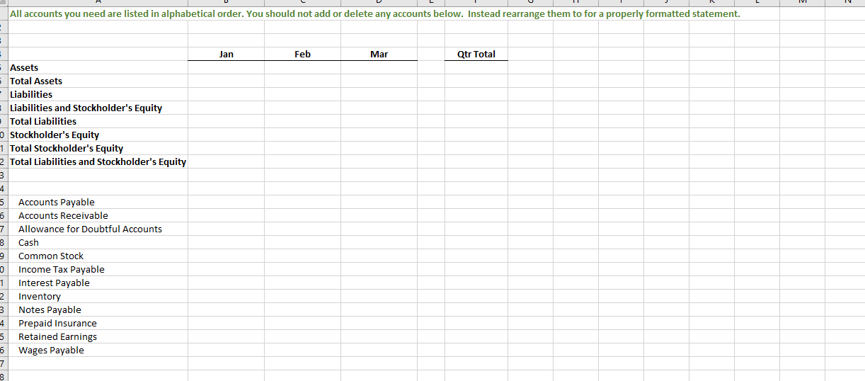 on your notes payable to maintain your minimum cash balance.As needed, enter
