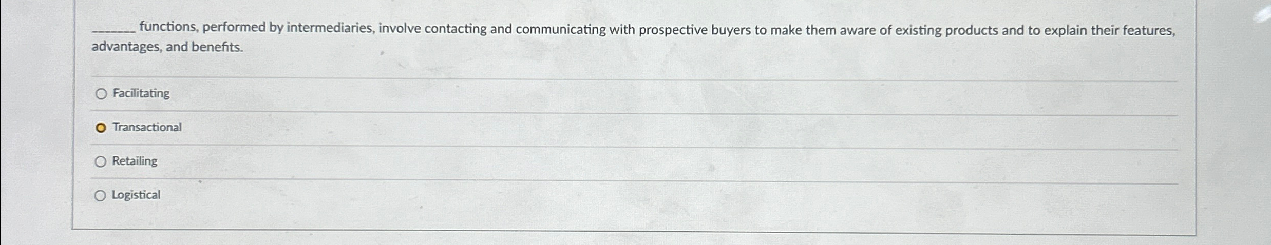 q, functions, performed by intermediaries, involve contacting and communicating with prospective