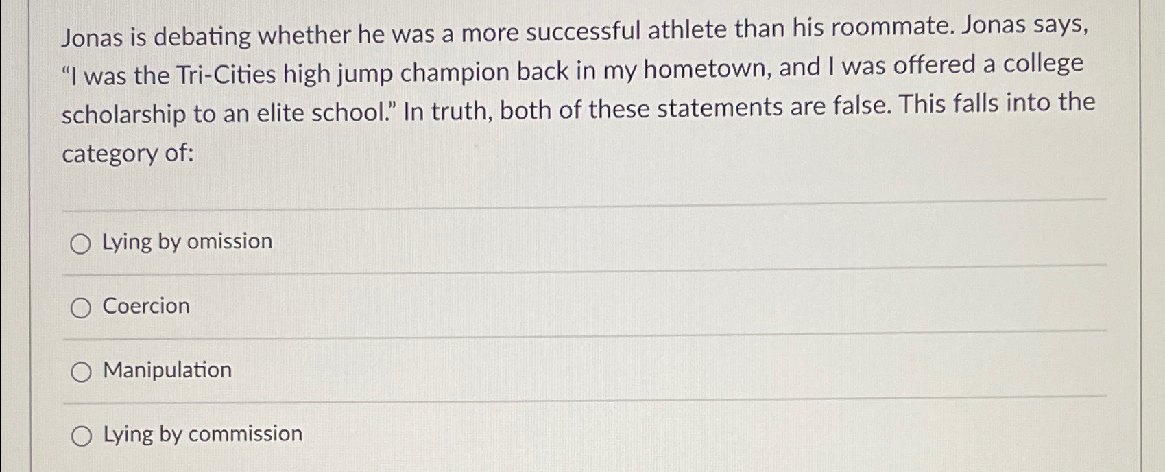  Jonas is debating whether he was a more successful athlete than