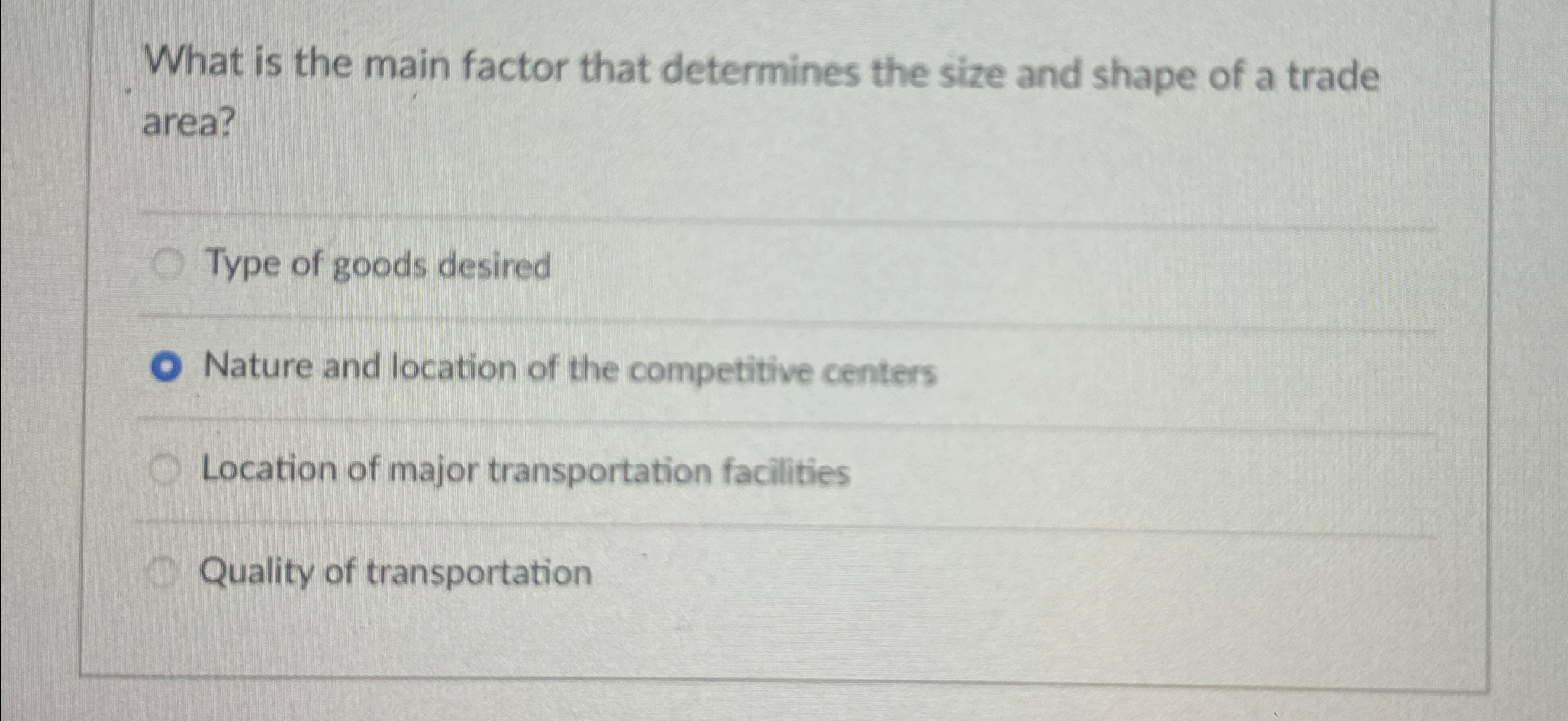  What is the main factor that determines the size and shape