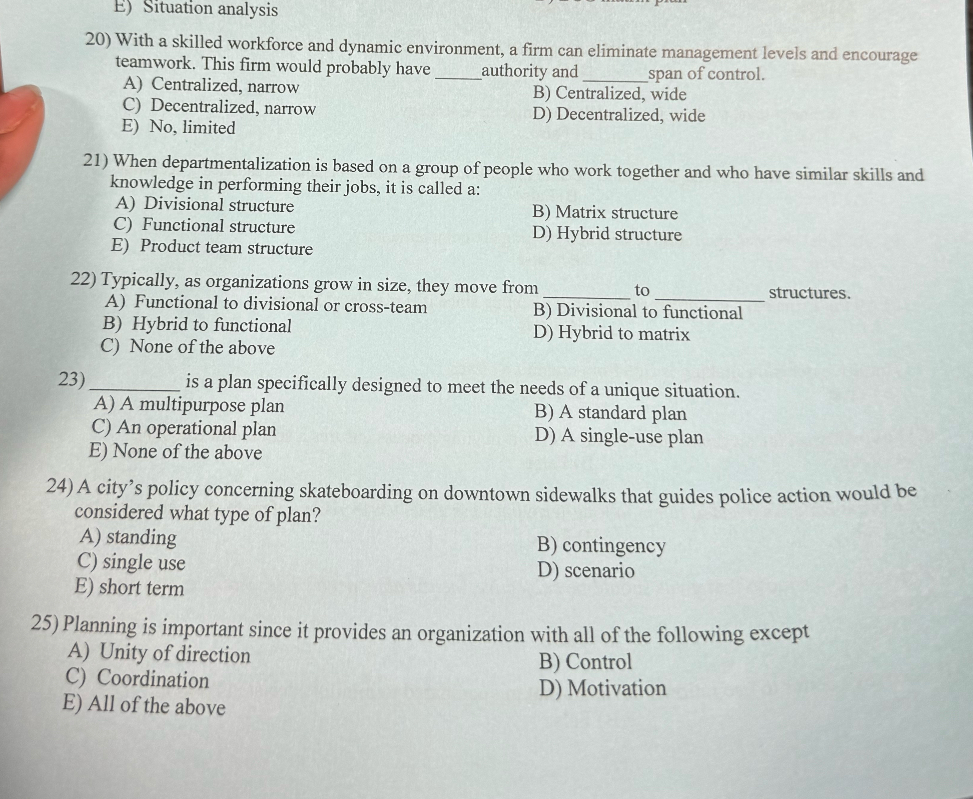  E) Situation analysis With a skilled workforce and dynamic environment, a