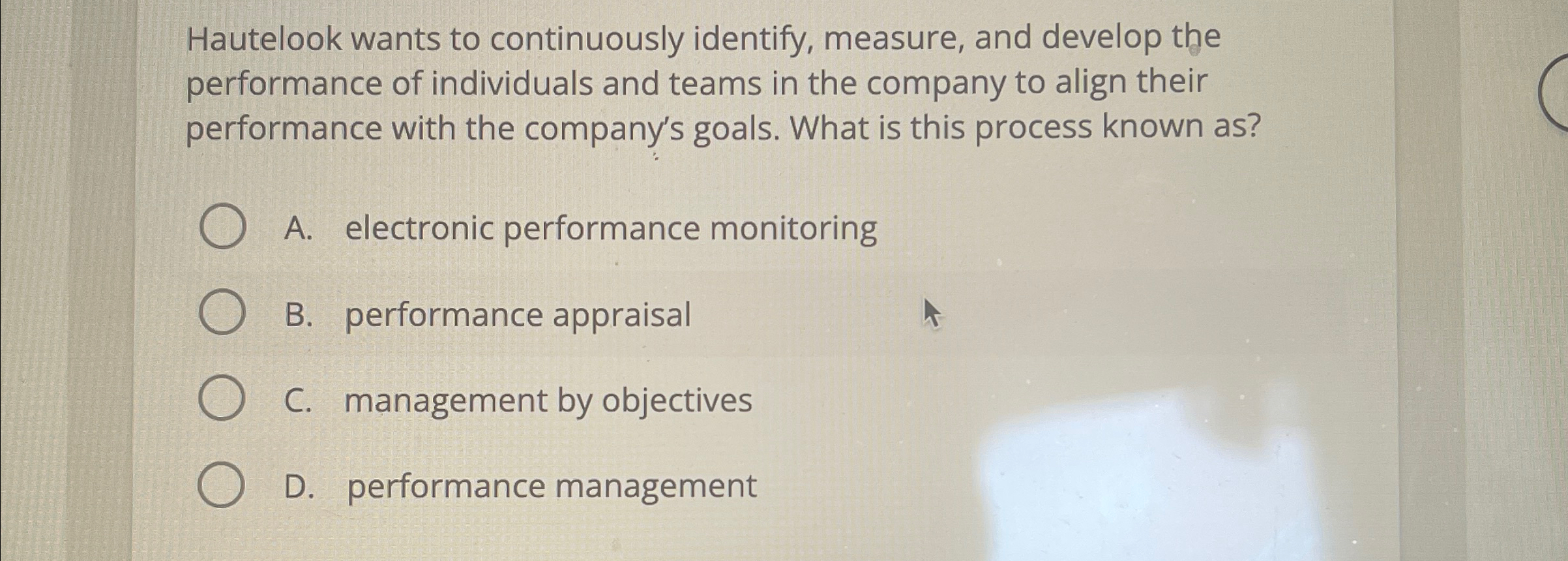  Hautelook wants to continuously identify, measure, and develop the performance of