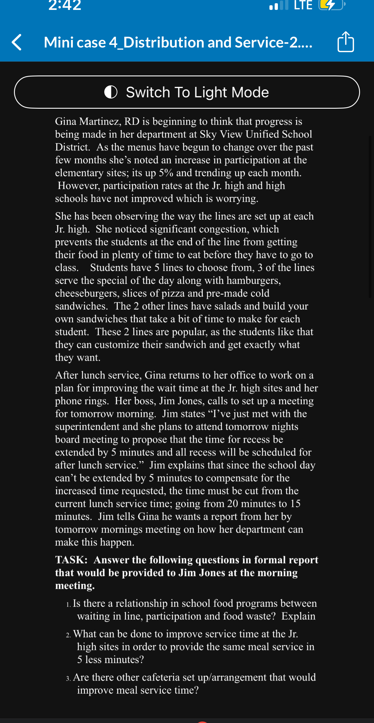  Mini case 4_Distribution and Service-2.... (1) Switch To Light Mode Gina
