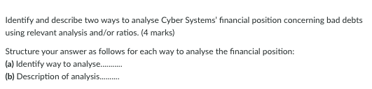 infomraiton Case information: Cyber Systems Pty Ltd is a provider of web