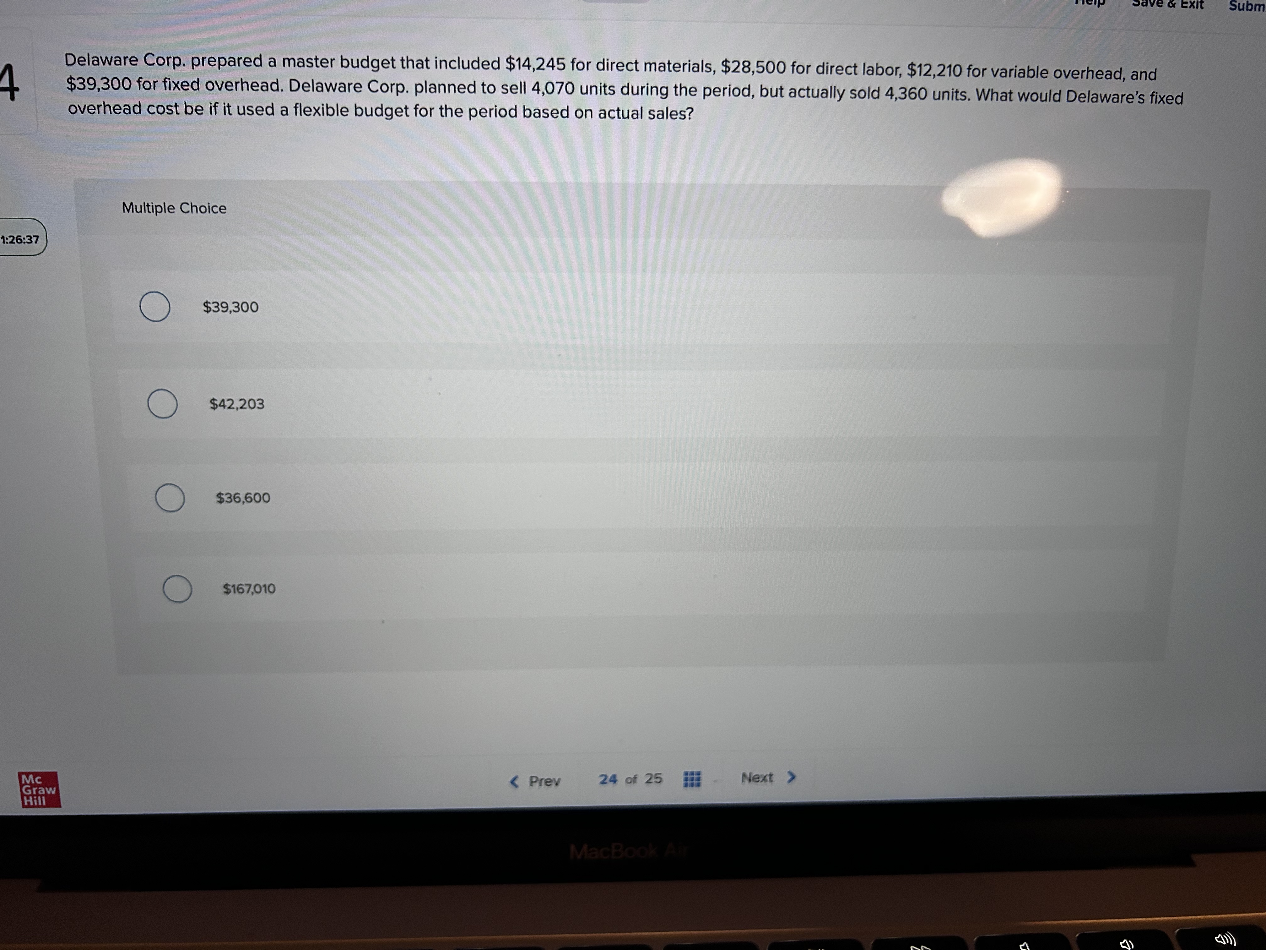 of 2 hours per unit of output. Each employee has a standard