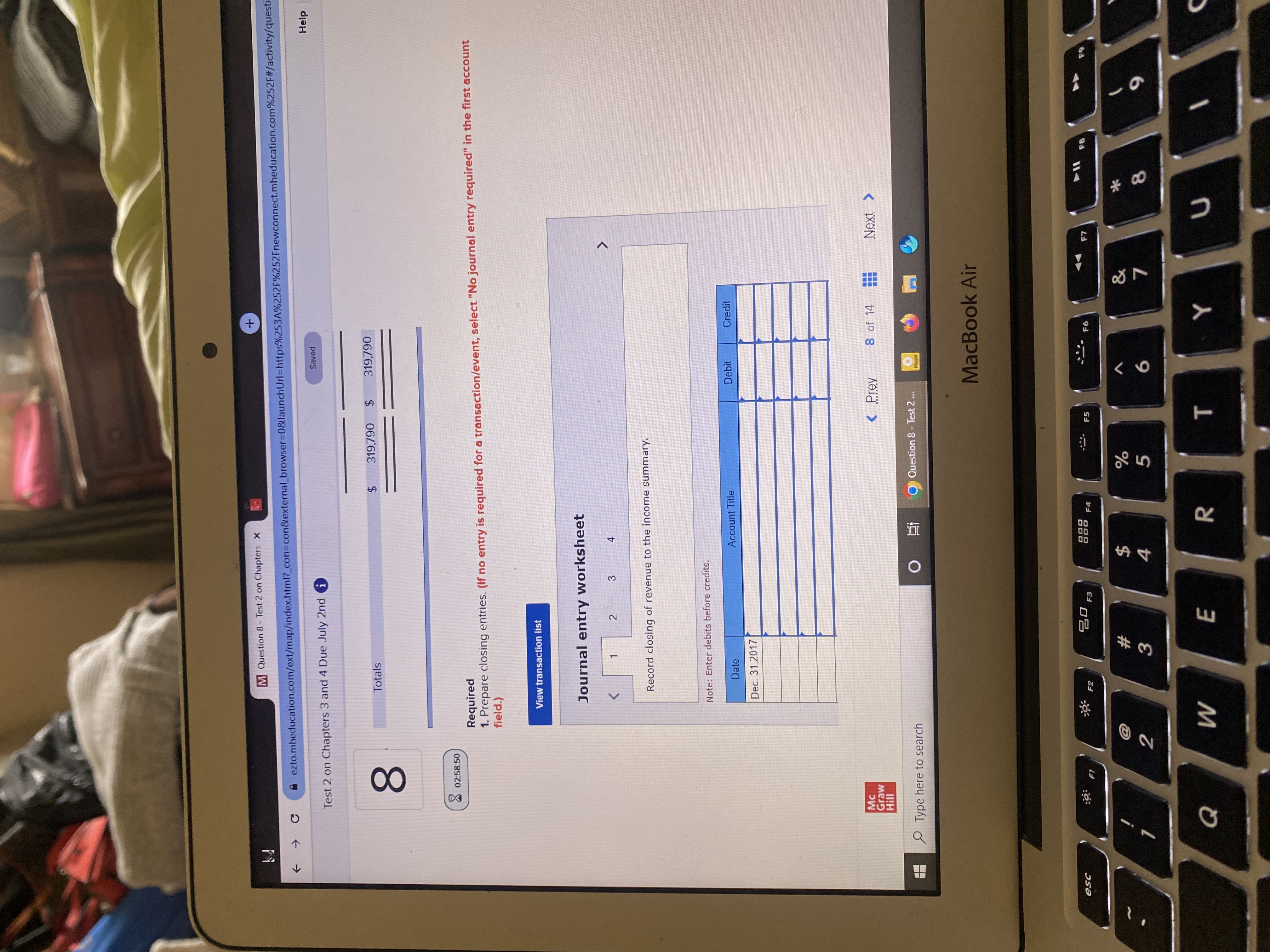 Test 2 on Chapters 3 and 4 Due July 2nd i Saved