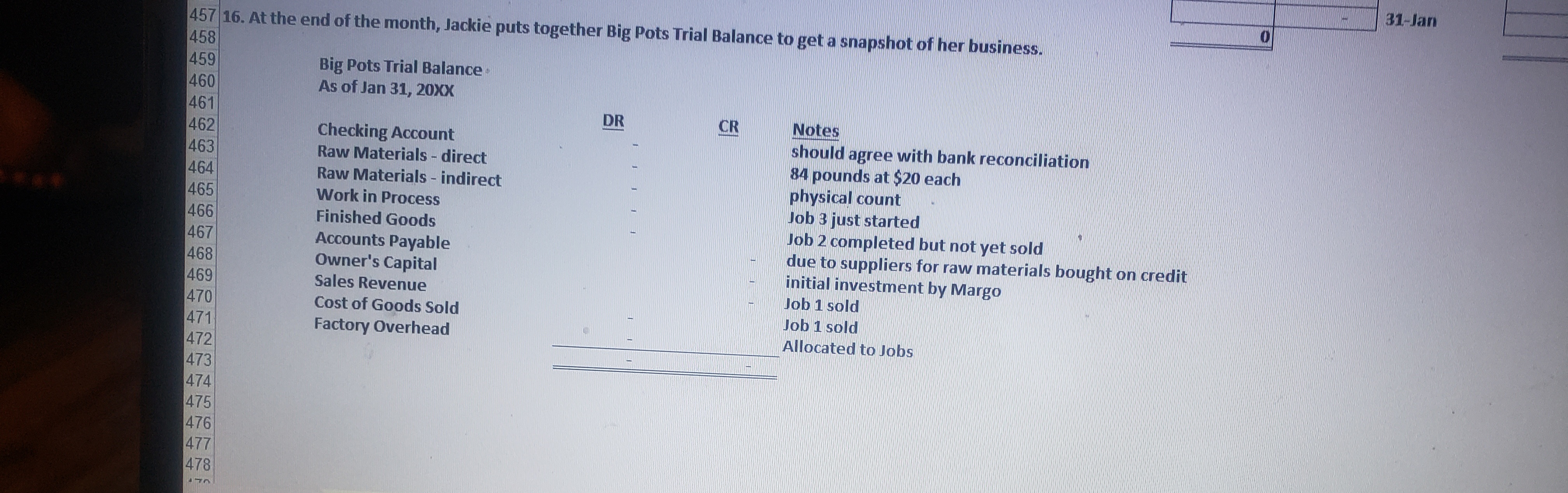 $2,000 (100 pounds x $20/pound) 43 44 45 46 Accounts Payable Owner's