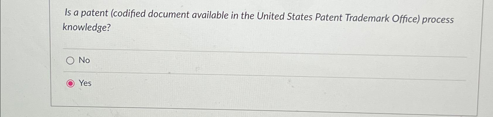  Is a patent (codified document available in the United States Patent