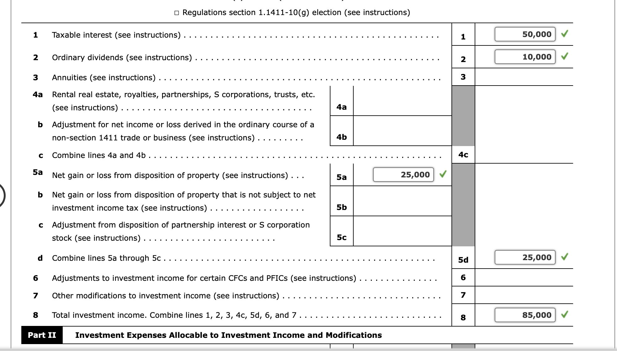 Marcus White. The trust is not subject to the AMT. The year's