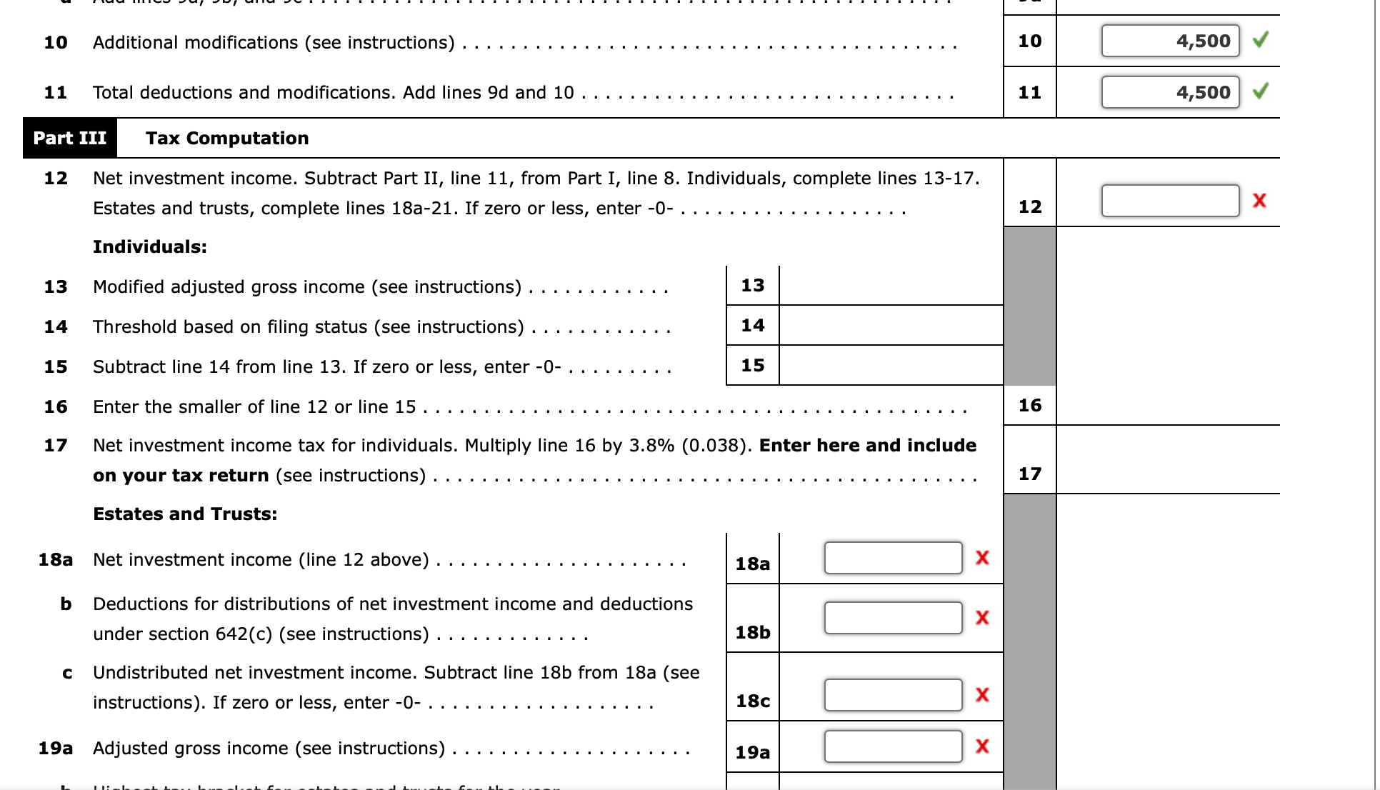 activities of the trust include the following.Dividend income, all qualified U.S. stocks$10,000Taxable