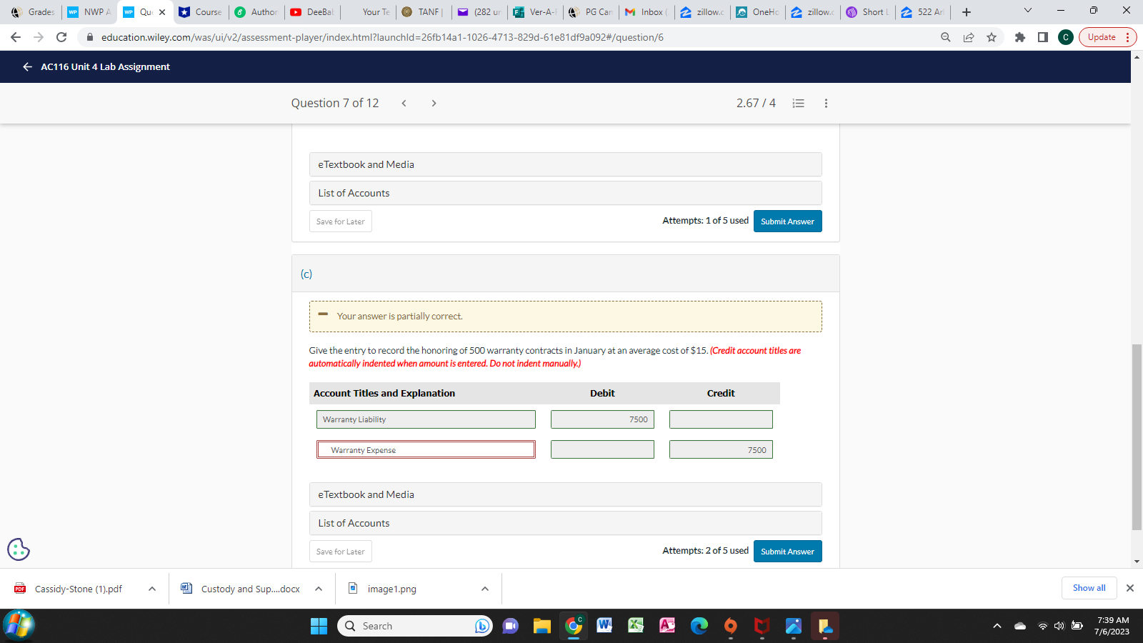 522 Art + X - > C A education.wiley.com/was/ui/v2/assessment-player/index.html?launchld=26fb14a1-1026-4713-829d-61e81df9a092#/question/0 # IC Update