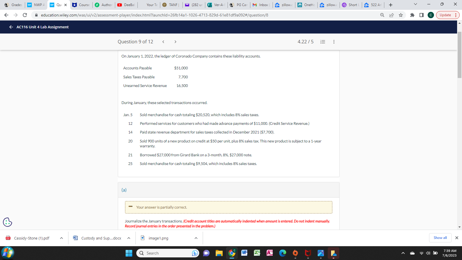 A education.wiley.com/was/ui/v2/assessment-player/index.html?launchld=26fb14a1-1026-4713-829d-61e81df9092#/question/7 Update : C A education.wiley.com/was/ui/v2/assessment-player/index.html?launchld=26fb14a1-1026-4713-829d-61e81df9a092#/question/8 Update : C A education.wiley.com/was/ui/v2/assessment-player/index.html?launchld=26fb14a1-1026-4713-829d-61e81df9092#/question/8