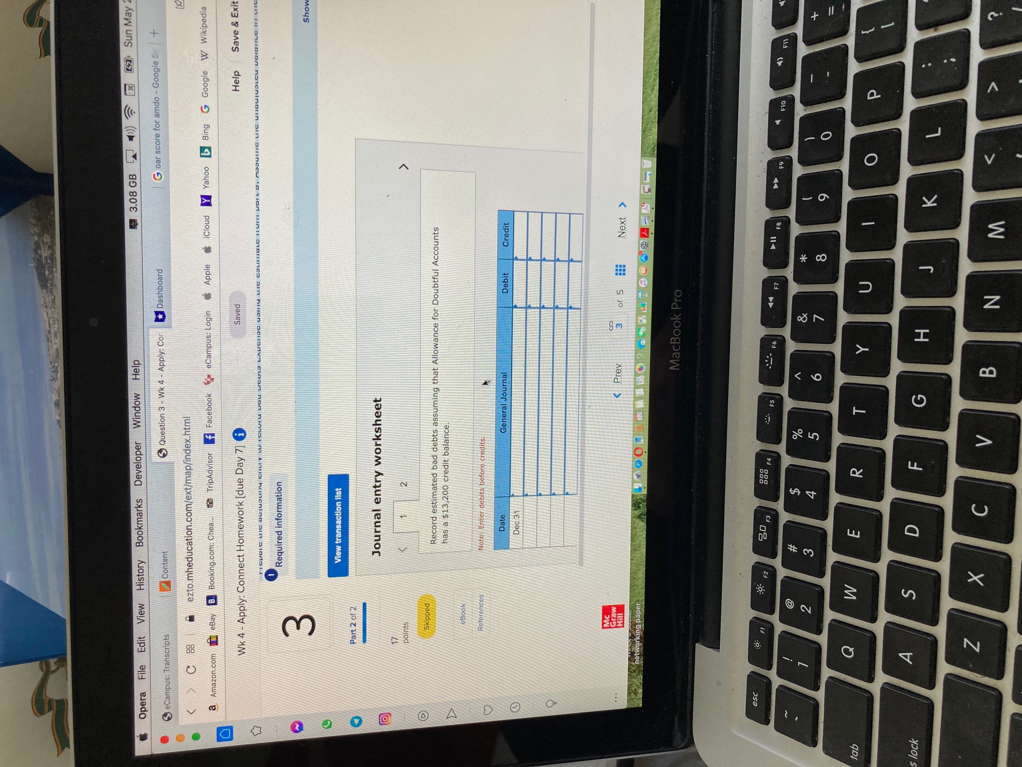 Opera File Edit View History Bookmarks Developer Window Help . Content Question