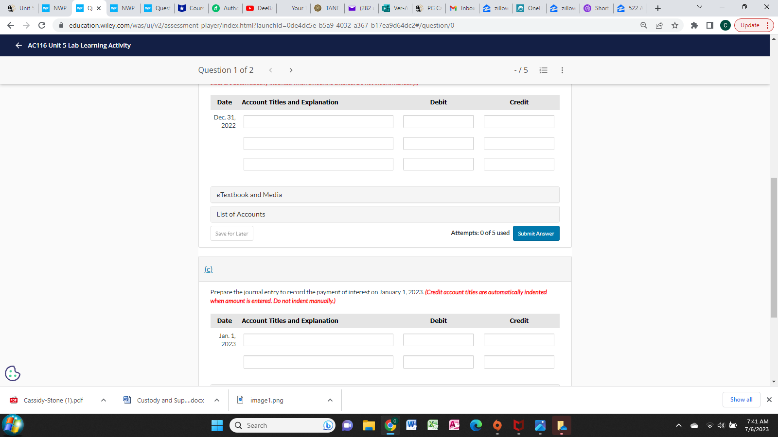 Q Search MC W K A ROUGE 7:41 AM 7/6/2023Unit 5 WP