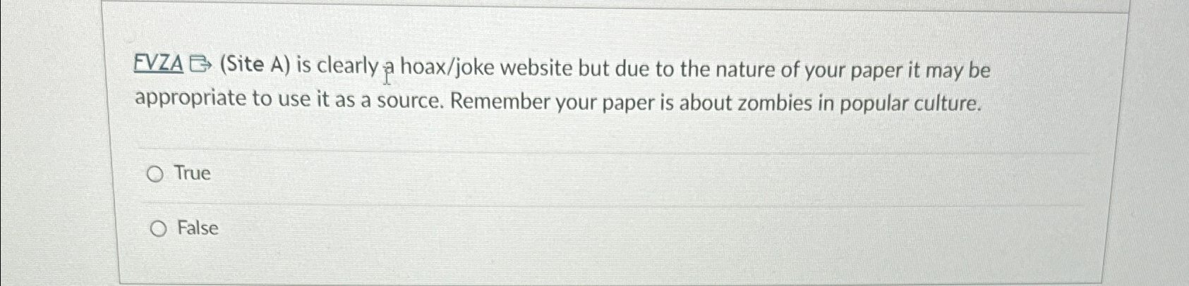  FVZA (Site A) is clearly a hoax/joke website but due to