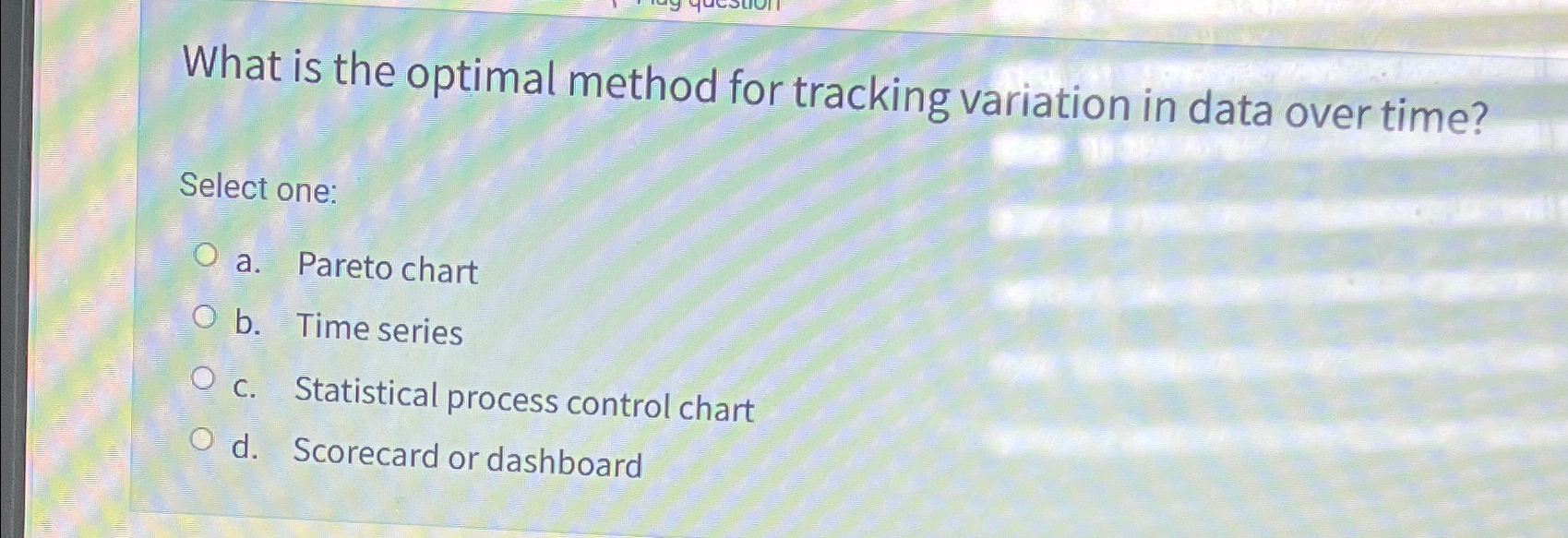  What is the optimal method for tracking variation in data over