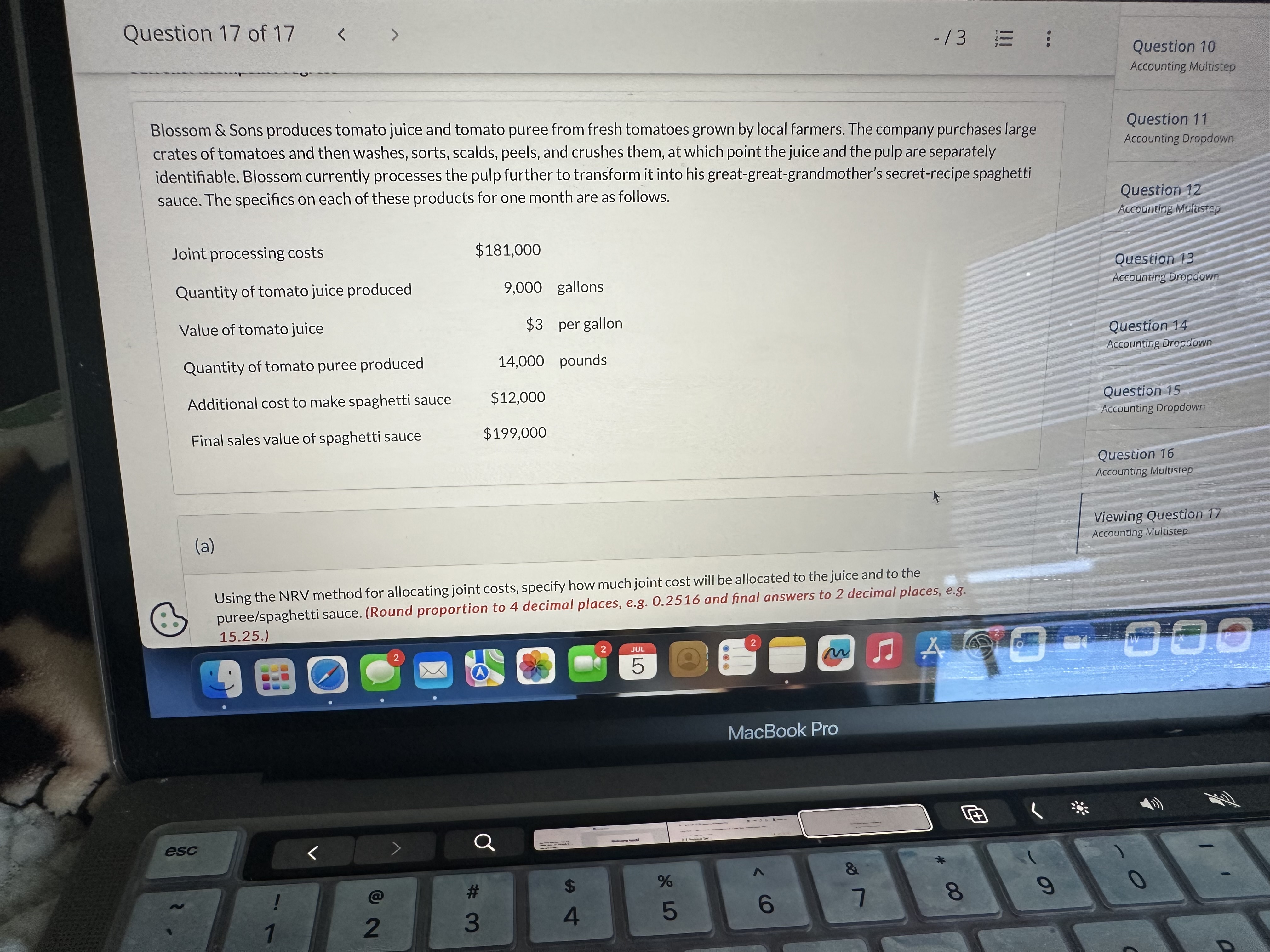 proposals against the current situation to determine if it will help Joseph