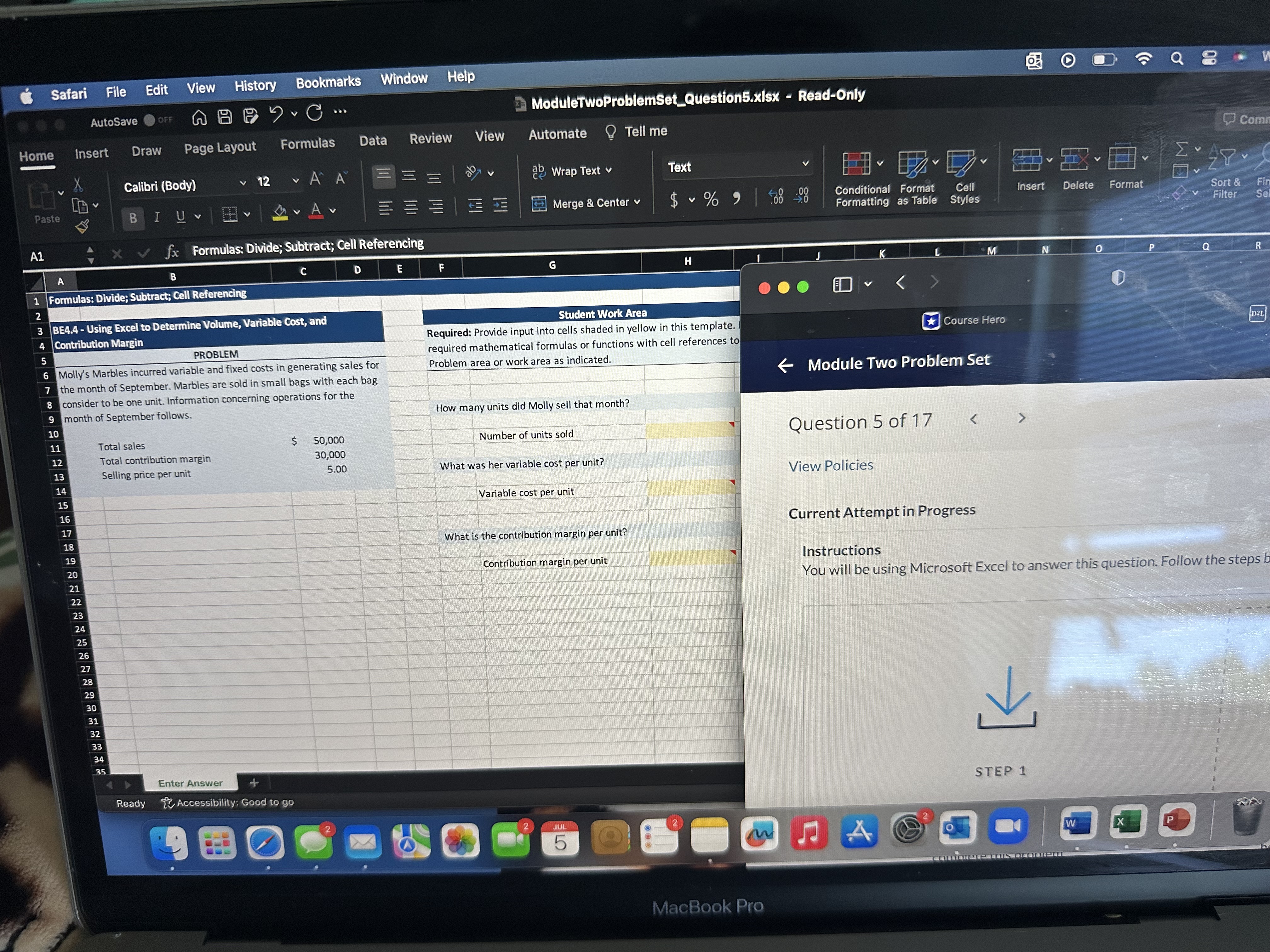 decimal places, e.g. 5,125.25.) Operating Income Option 1 55 ' Option 2