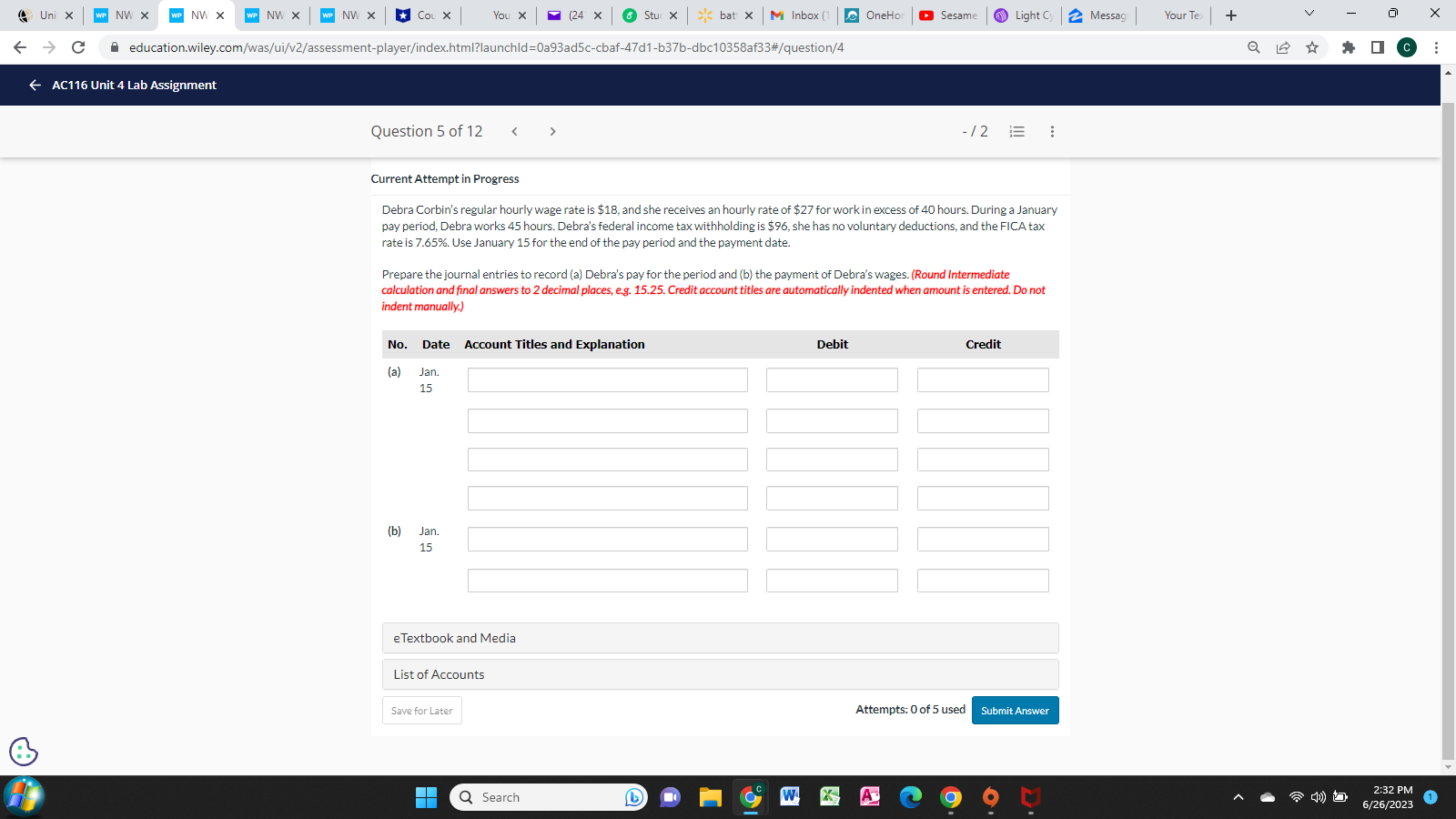 total for April 15 is $25,380, which includes a 8% sales tax.