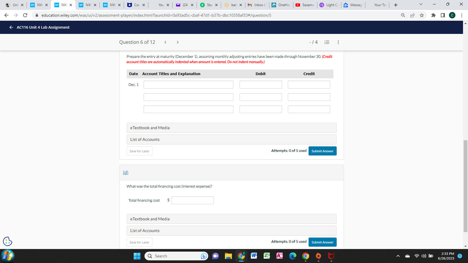 Do not indent manually. Record journal entries in the order presented in